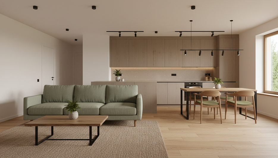 Дизайн 3-комнатной квартиры 60.64 м² в стиле Эко: для home office - статья журнала RedCat