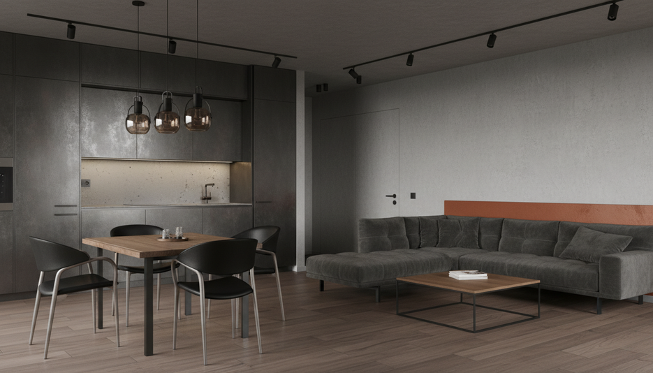 Дизайн 2-комнатной квартиры 39.6 м² в стиле Лофт: Для пары - статья журнала RedCat