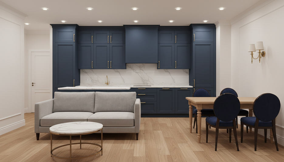 Дизайн 1-комнатной квартиры 37.9 м² в стиле Современная классика: для двух детей - статья журнала RedCat