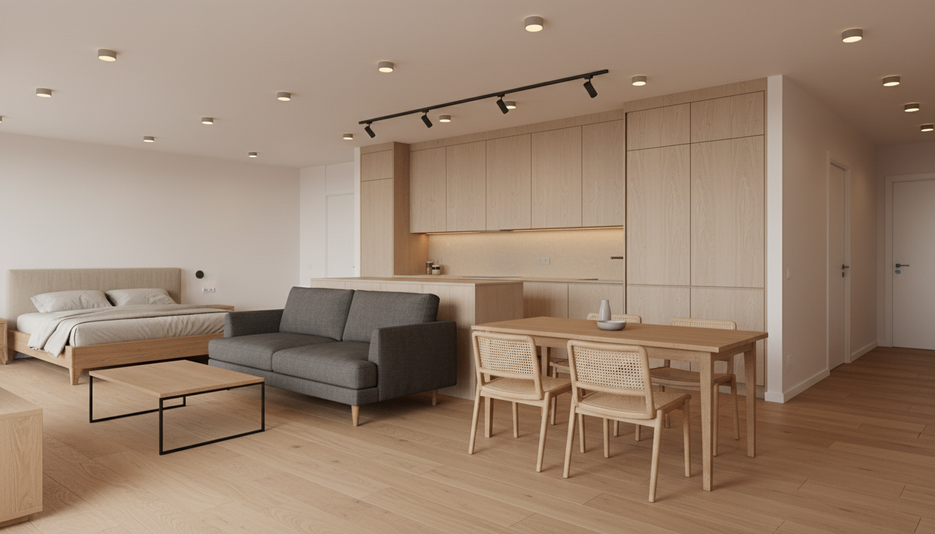 Дизайн 2-комнатной квартиры 54.3 м² в стиле Japandi: для аренды - статья журнала RedCat