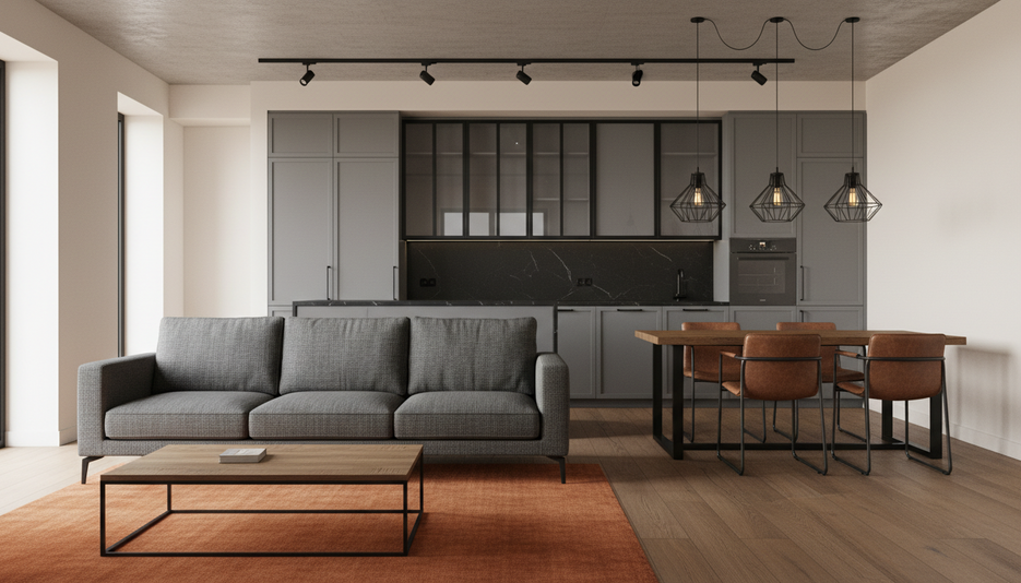 Дизайн 2-комнатной квартиры 63.49 м² в стиле Лофт: Для семьи с ребёнком - статья журнала RedCat