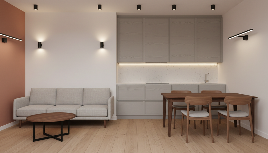 Дизайн 3-комнатной квартиры 69.8 м² в стиле Japandi: для семьи с ребёнком - статья журнала RedCat