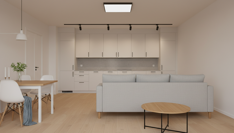 Дизайн 1-комнатной квартиры 45.11 м² в стиле Скандинавский: Для аренды - статья журнала RedCat