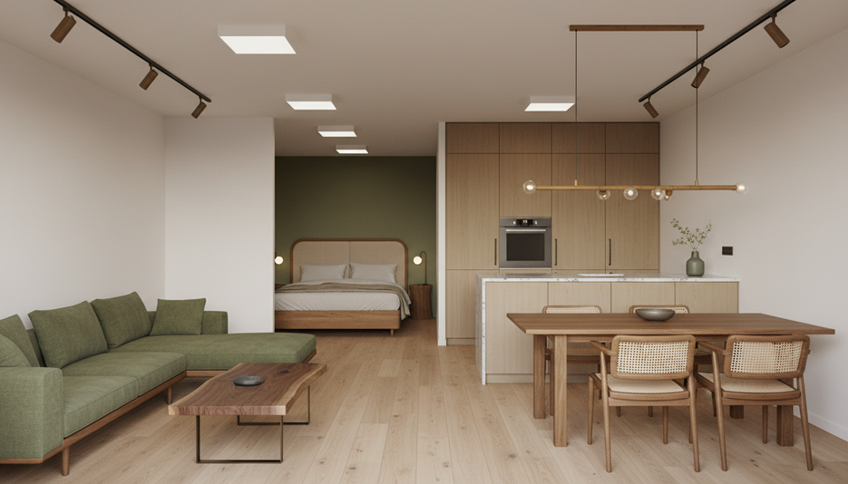 Дизайн 2-комнатной квартиры 76.5 м² в стиле Эко: для пары - статья журнала RedCat