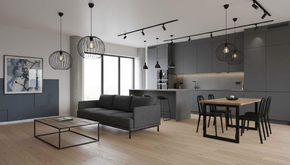 Дизайн 2-комнатной квартиры 56.2 м² в стиле Лофт: для аренды - статья журнала RedCat