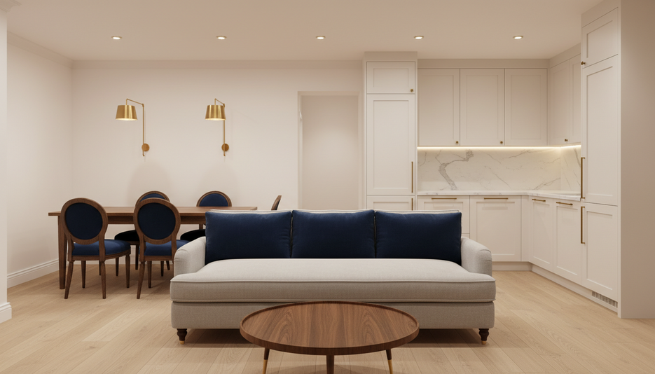 Дизайн 3-комнатной квартиры 58.4 м² в стиле Современная классика: Для home office - статья журнала RedCat
