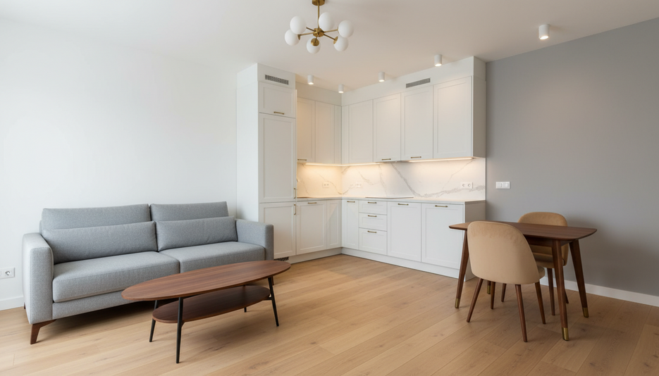 Дизайн 1-комнатной квартиры 28.62 м² в стиле Современная классика: Для семьи с ребёнком - статья журнала RedCat