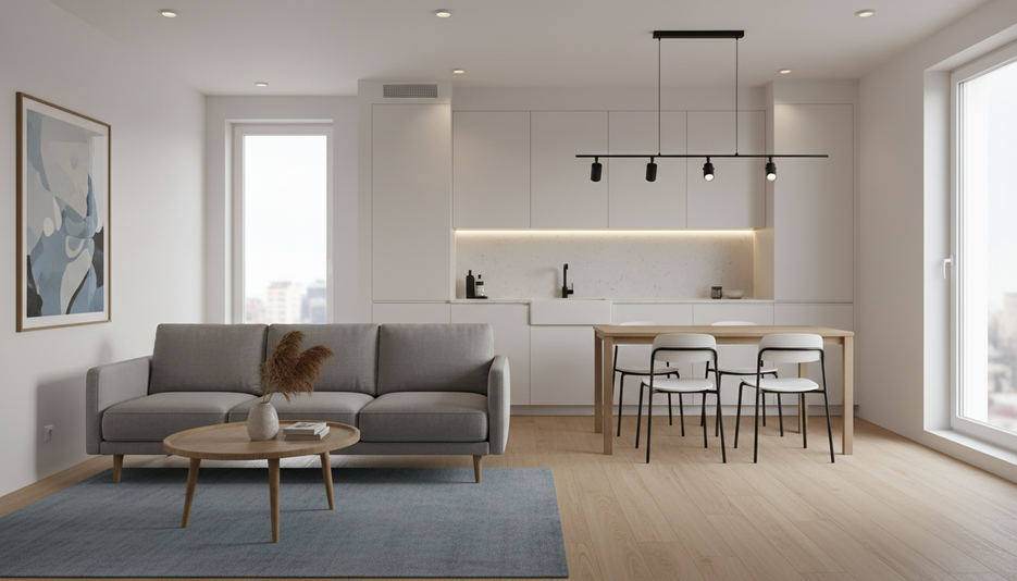 Дизайн 3-комнатной квартиры 73.13 м² в стиле Скандинавский: Для семьи с ребёнком - статья журнала RedCat