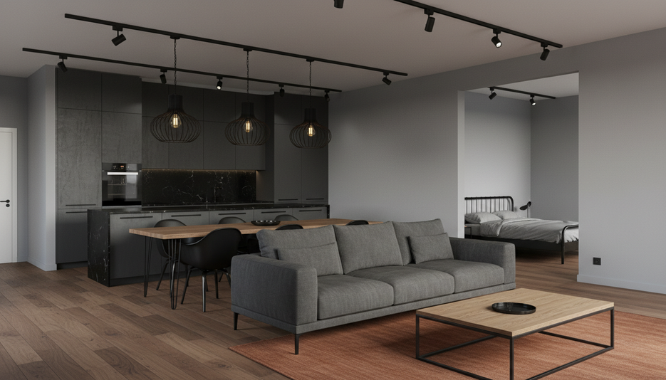 Дизайн 3-комнатной квартиры 105.10 м² в стиле Лофт: Для аренды - статья журнала RedCat
