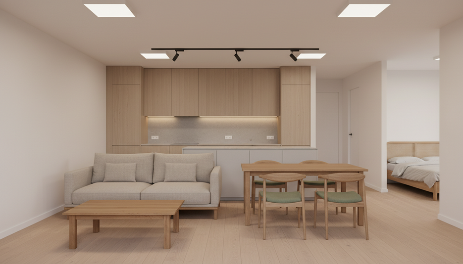 Дизайн 3-комнатной квартиры 54.18 м² в стиле Japandi: Для двух детей - статья журнала RedCat