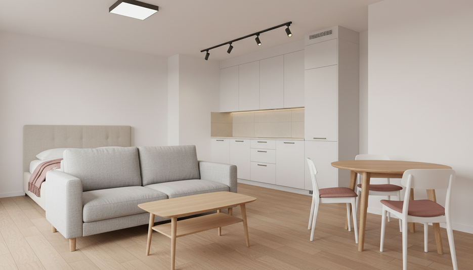 Дизайн 1-комнатной квартиры 27.3 м² в стиле Светлый-уютный: для двух детей - статья журнала RedCat