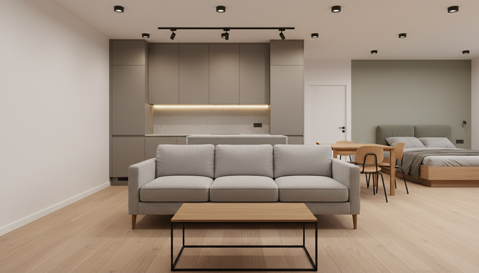 Дизайн 2к. квартиры 60.03 м² в стиле Спокойный: для пары - статья журнала RedCat