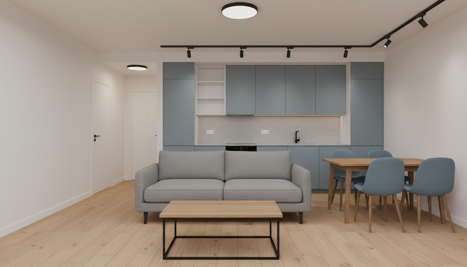 Дизайн 1-комнатной квартиры 36.7 м² в спокойном стиле: для двух детей - статья журнала RedCat