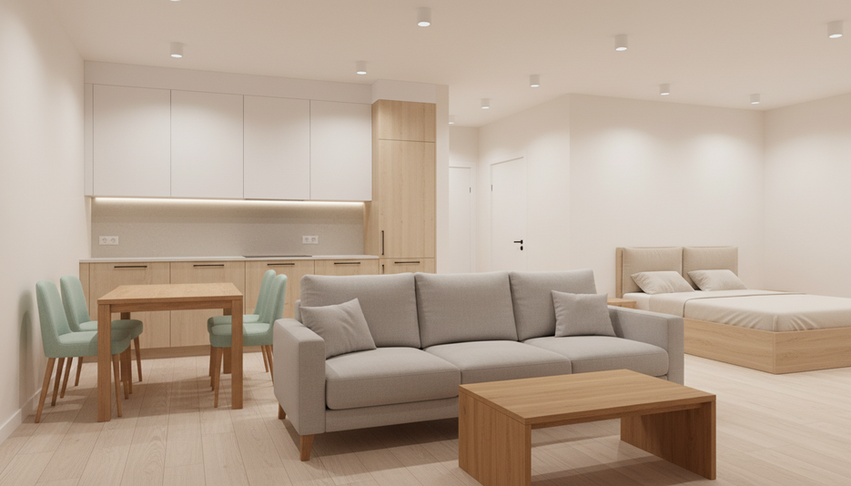 Дизайн 3-комнатной квартиры 70.5 м² в уютном светлом стиле: Для home office - статья журнала RedCat
