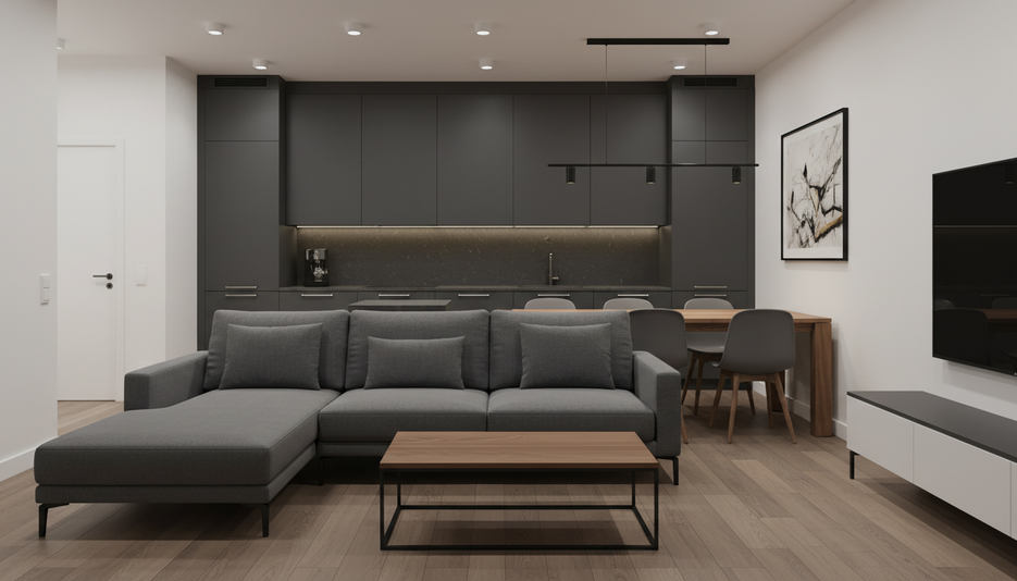 Дизайн 3-комнатной квартиры 100.75 м² в контрастном стиле: для двух детей - статья журнала RedCat
