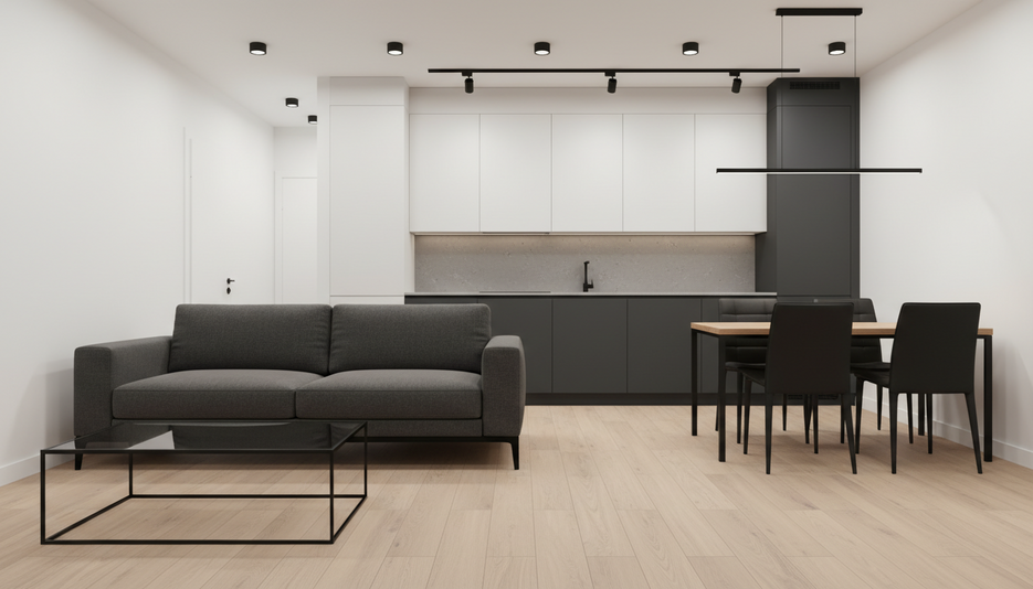 Дизайн 2-комнатной квартиры 71.1 м² в контрастном стиле: Для двух детей - статья журнала RedCat