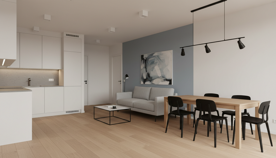 Дизайн 2-комнатной квартиры 61,37 м² в стиле минимализм: для двух детей - статья журнала RedCat