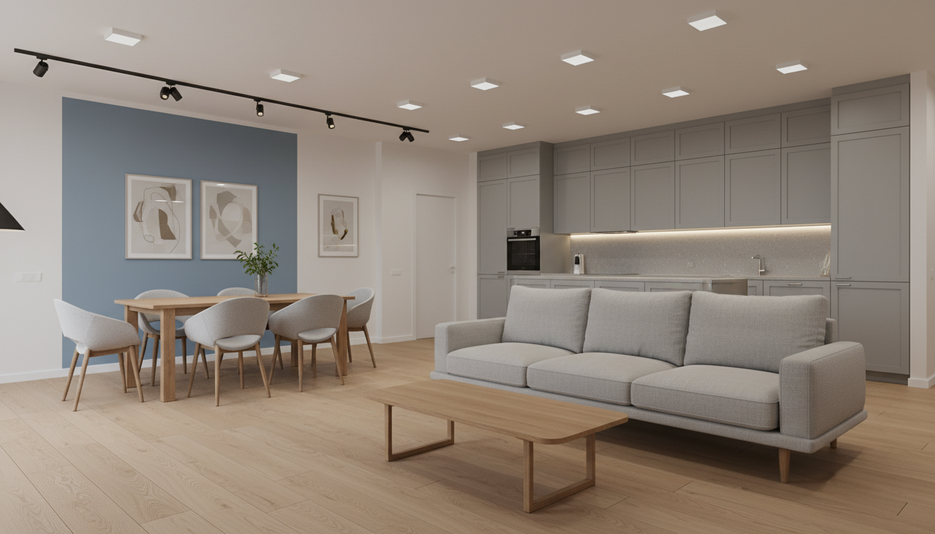 Дизайн 4-комнатной квартиры 116.93 м² в спокойном стиле: для двух детей - статья журнала RedCat